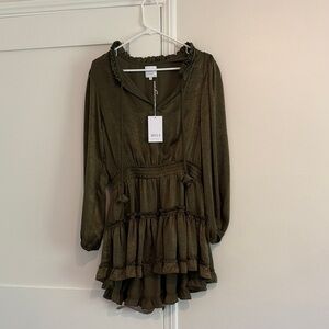 Misa Los Angeles Olive Mini Dress